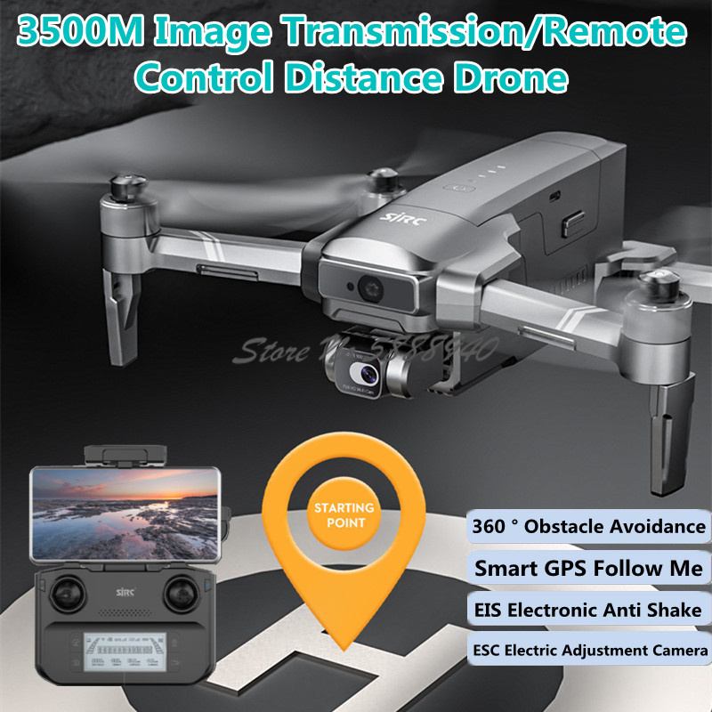 Fpv Brushless Rc Drone 4K - Professional Aerial Real 4K GPS Follow