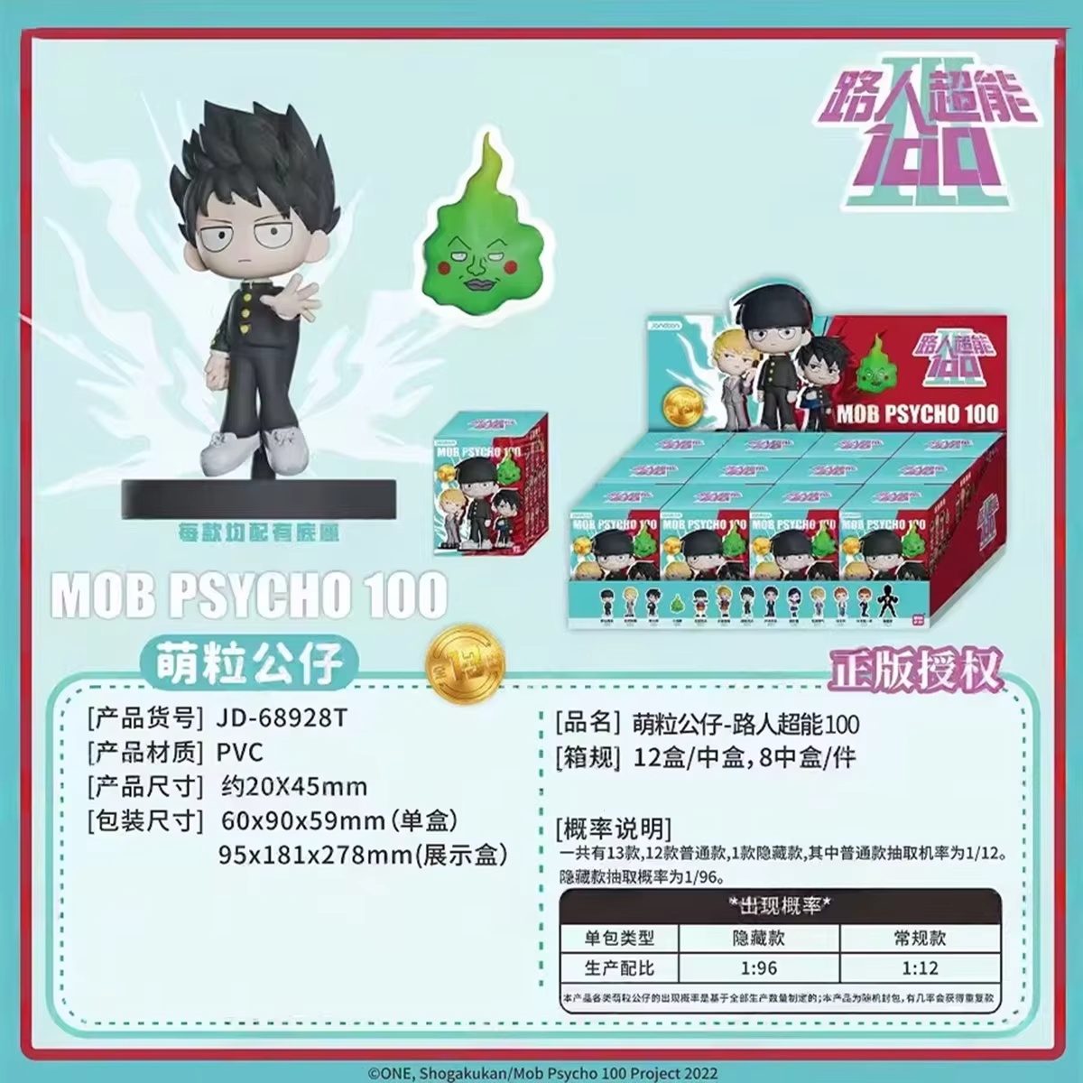 Original Mob Psycho 100 Series - Anime Action Figure Blind Box ulasan dan harga
