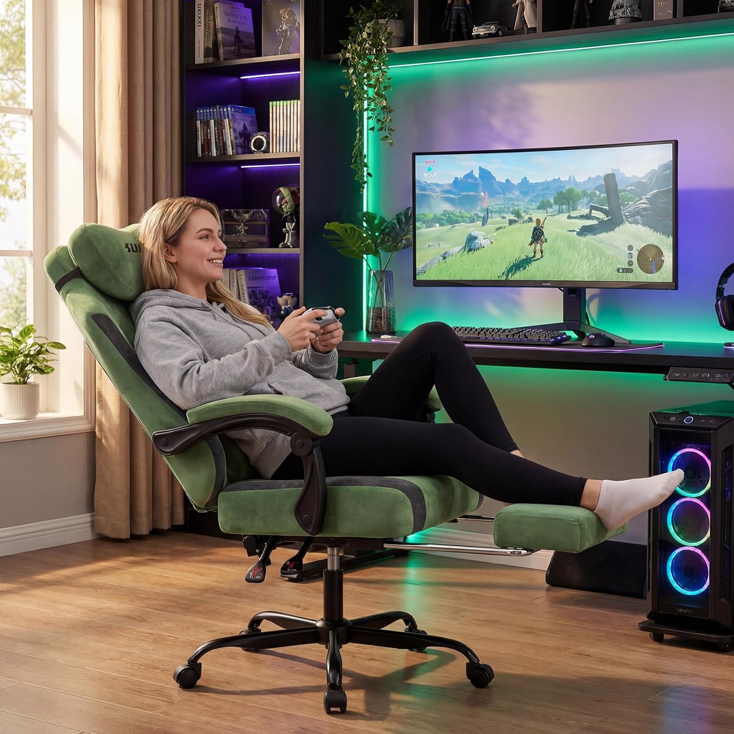 Fabric Video Gaming Chair, Erg - Video Games ulasan dan harga