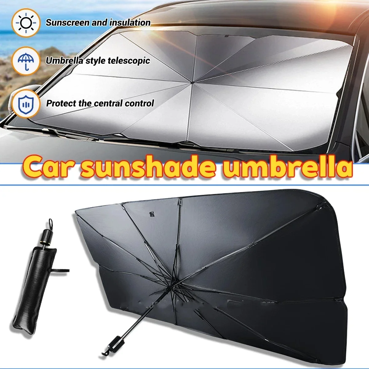 Car Umbrella Sunshade Windshie - Building Blocks ulasan dan harga