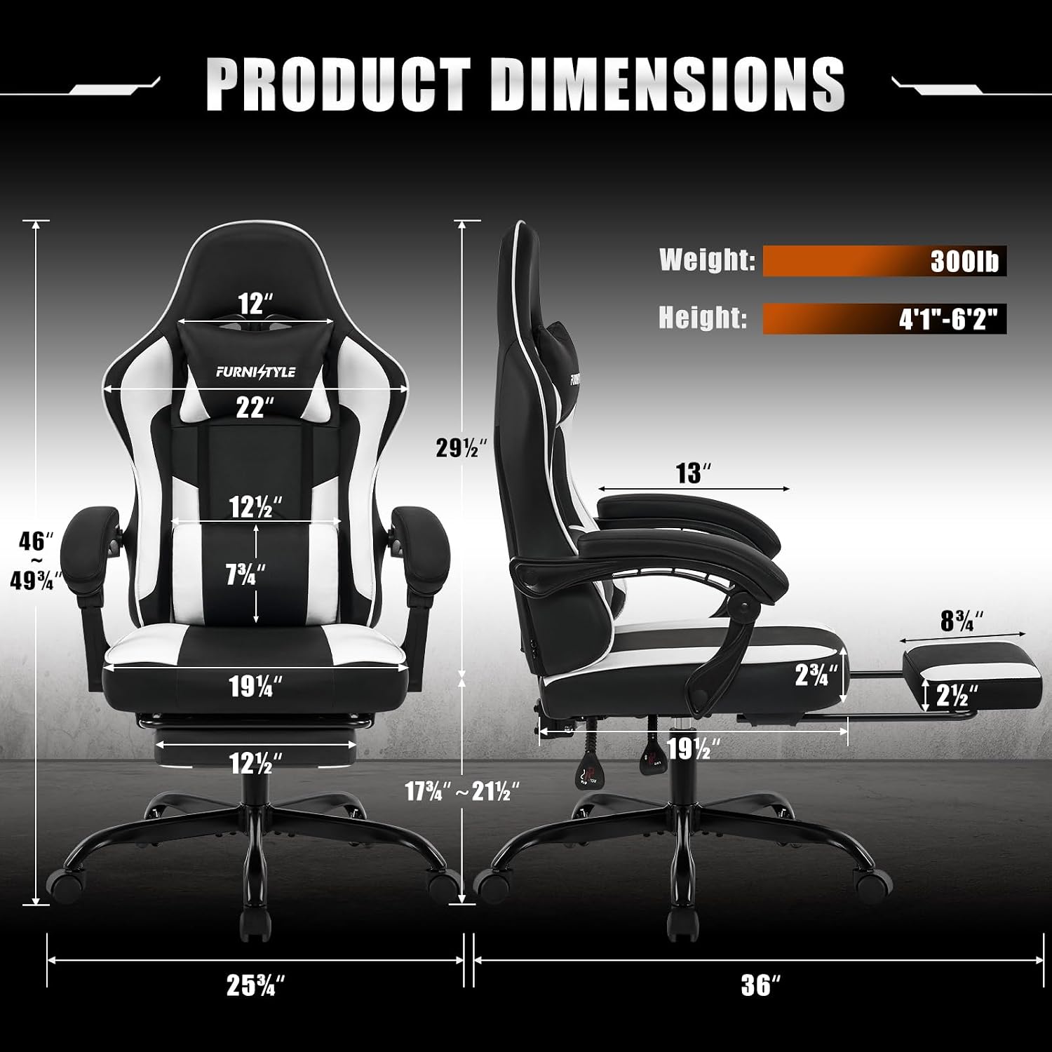 Gaming Chair with Footrest, Vi - Video Games ulasan dan harga