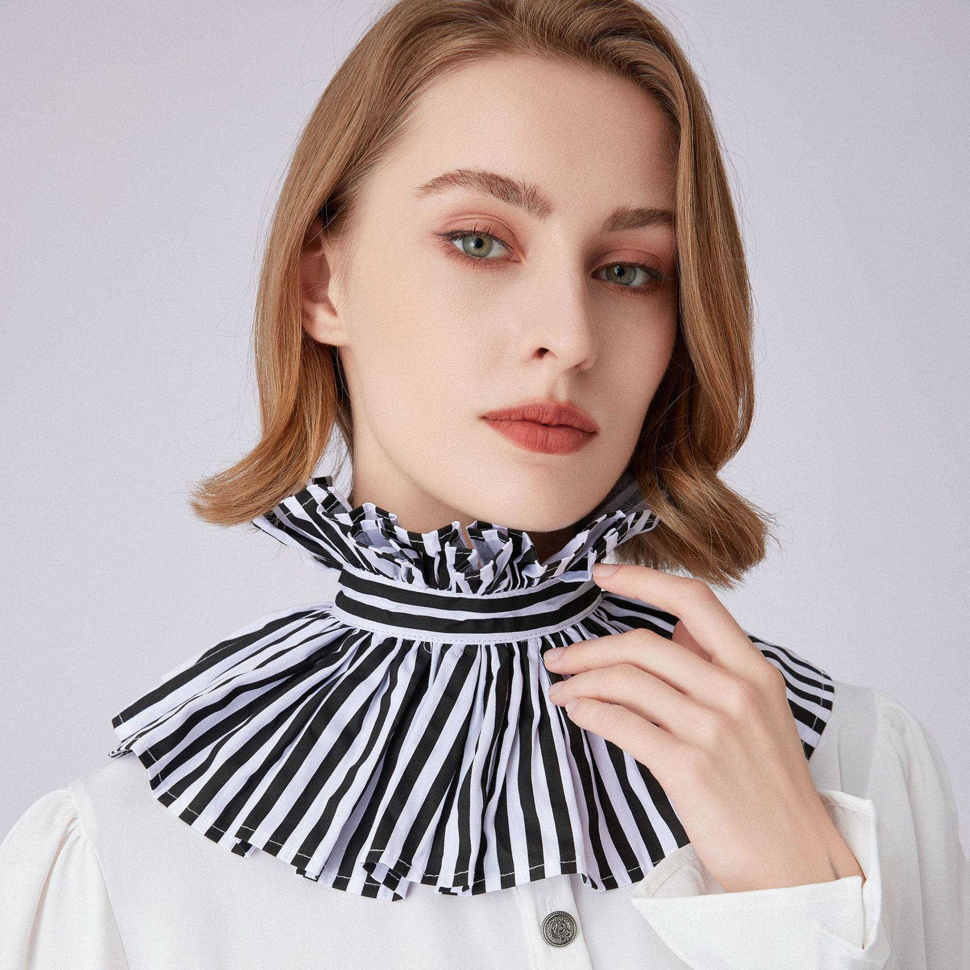 French Style Black White Strip - Dolls ulasan dan harga