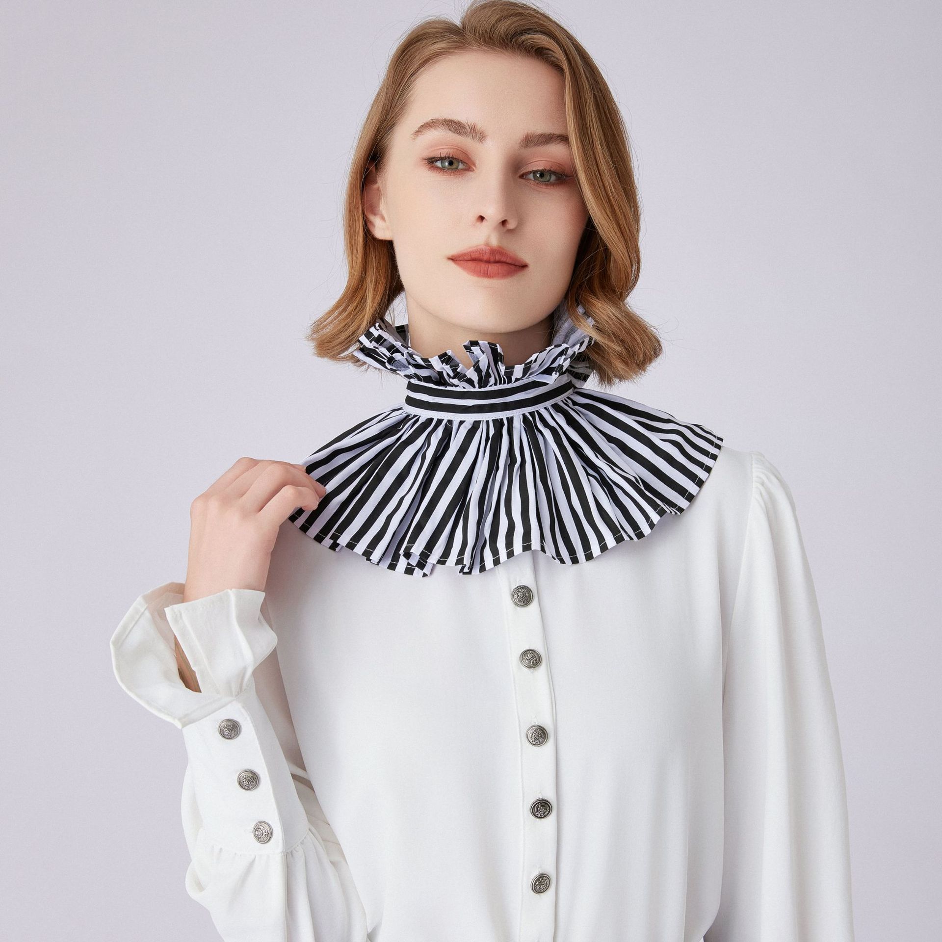 French Style Black White Strip - Dolls ulasan dan harga