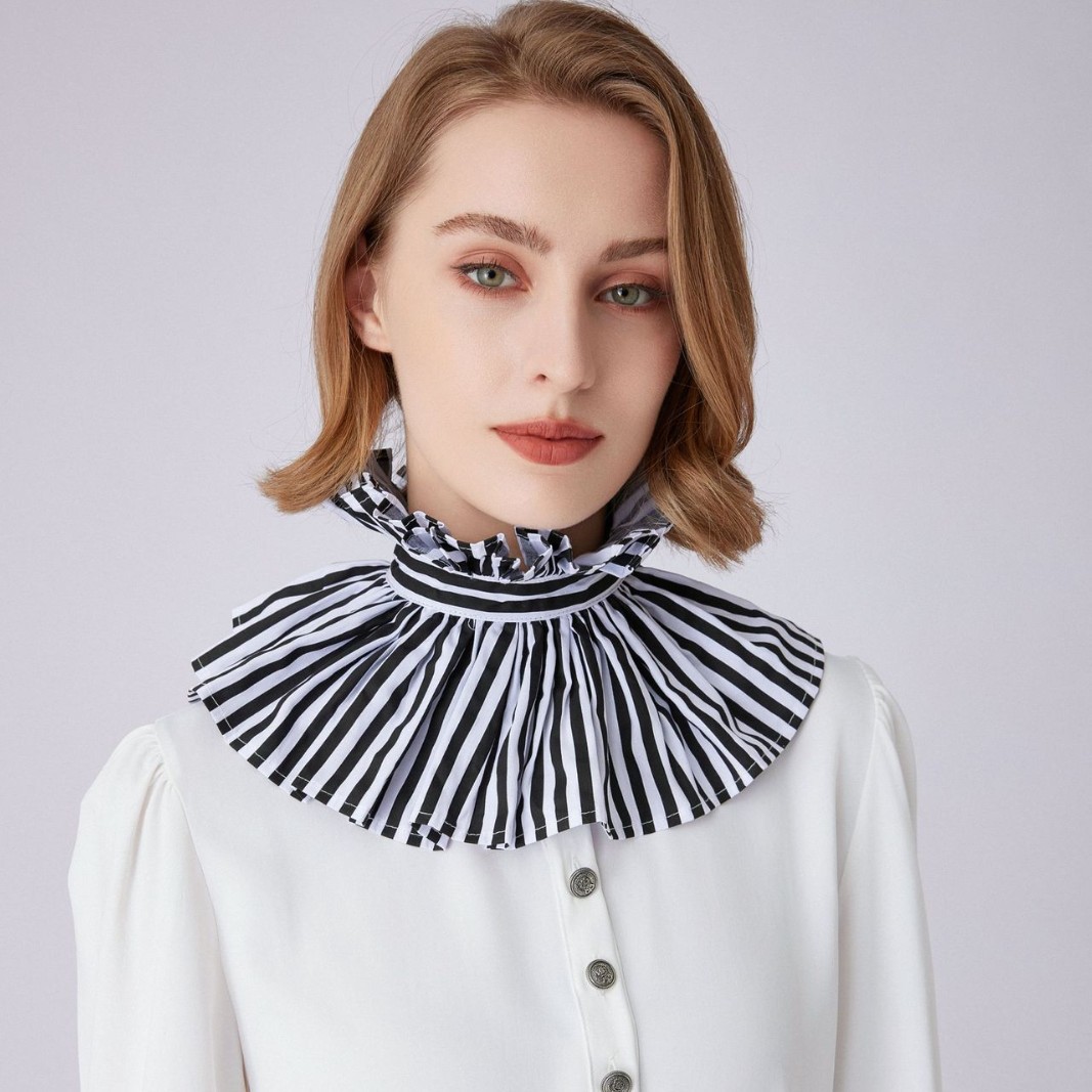 French Style Black White Strip - Dolls ulasan dan harga