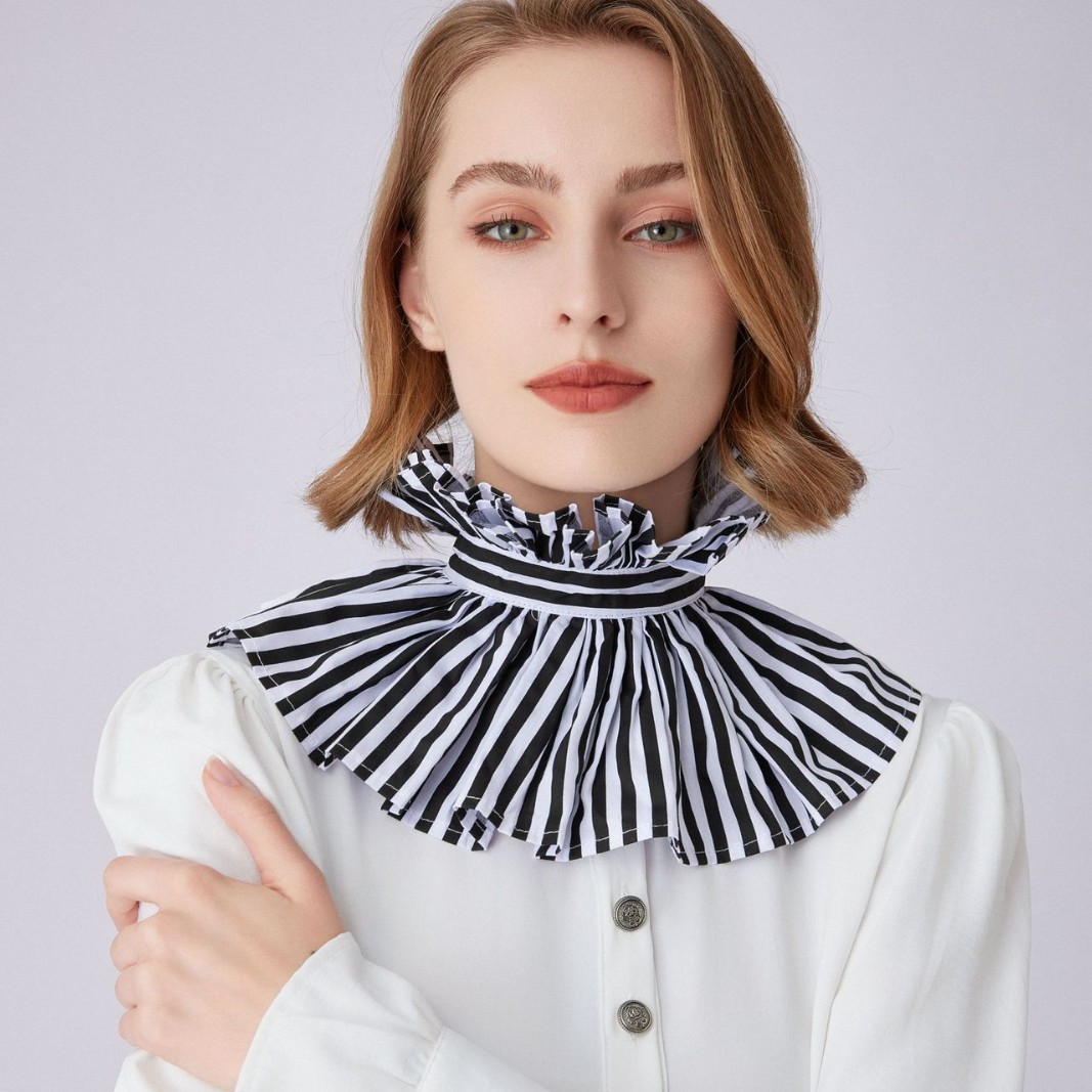 French Style Black White Strip - Dolls ulasan dan harga