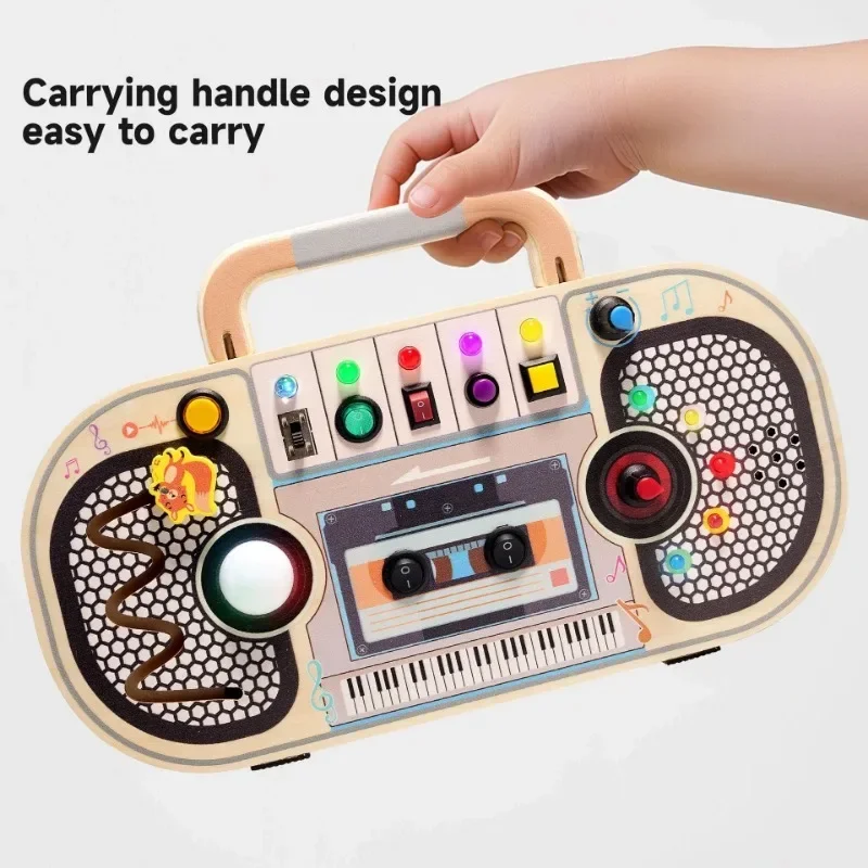 Montessori Toddler Toys Baby W - Montessori Wooden Busy Board Toddler ulasan dan harga