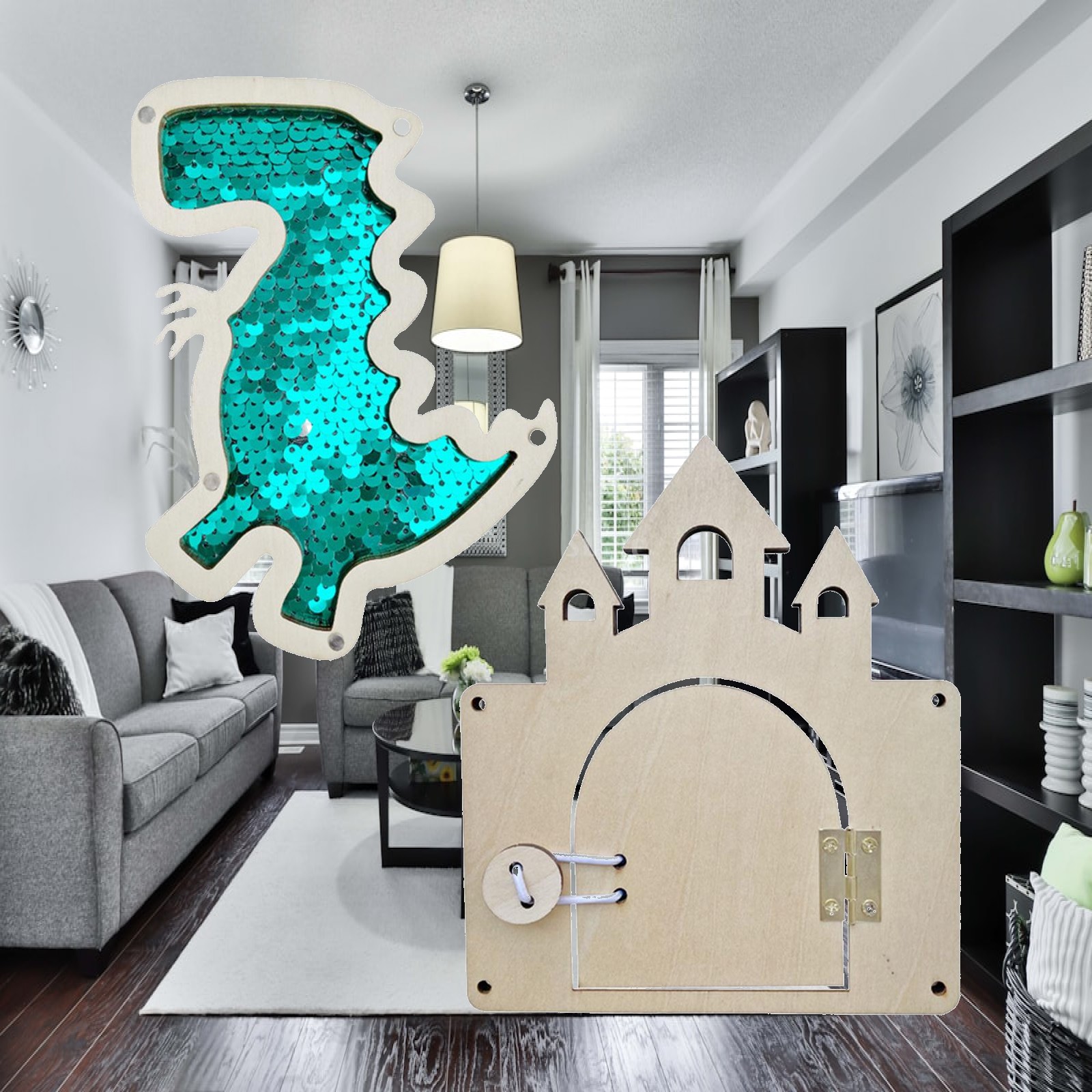 Wooden Busy Board DIY Parts Ca - Montessori Wooden Busy Board Toddler ulasan dan harga