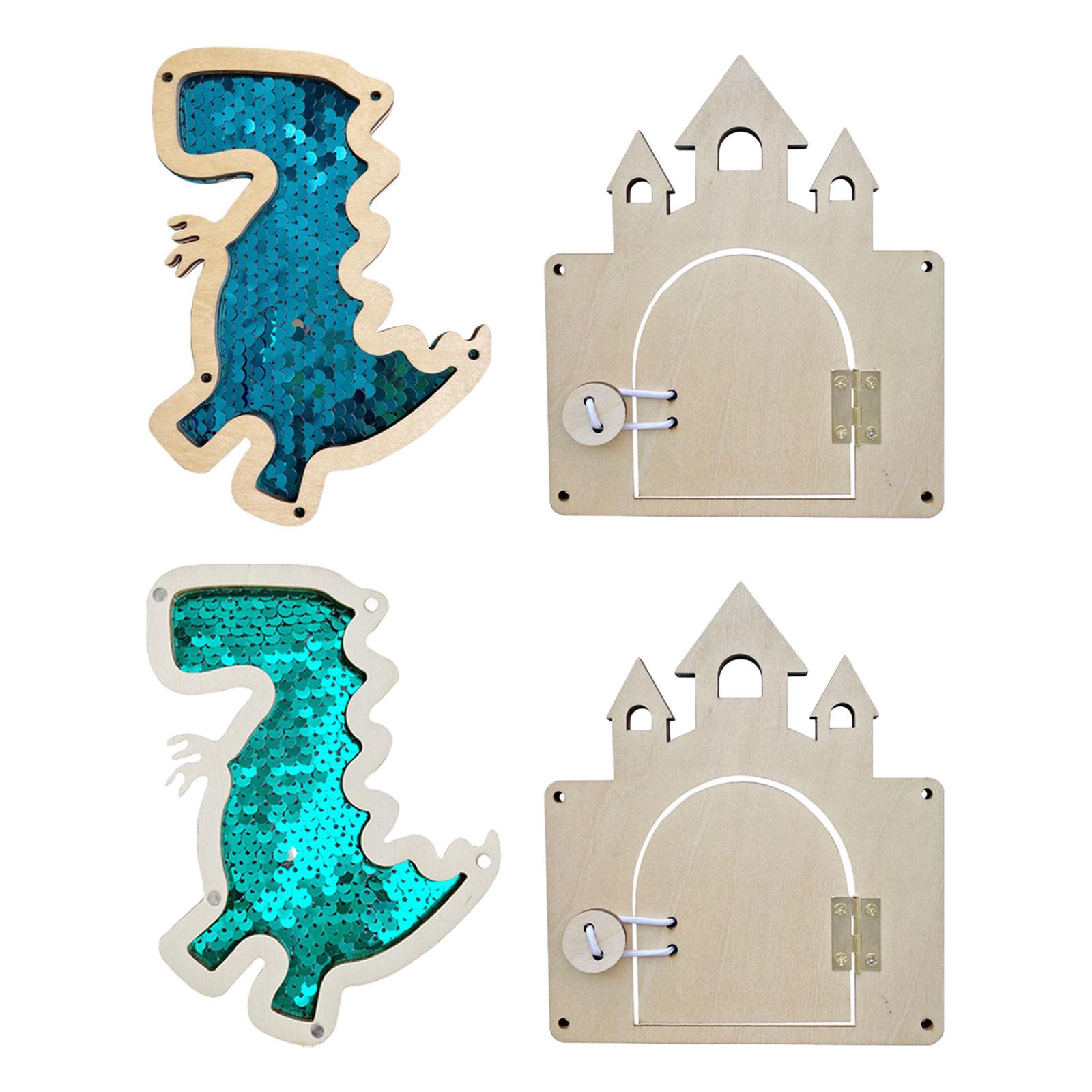 Wooden Busy Board DIY Parts Ca - Montessori Wooden Busy Board Toddler ulasan dan harga