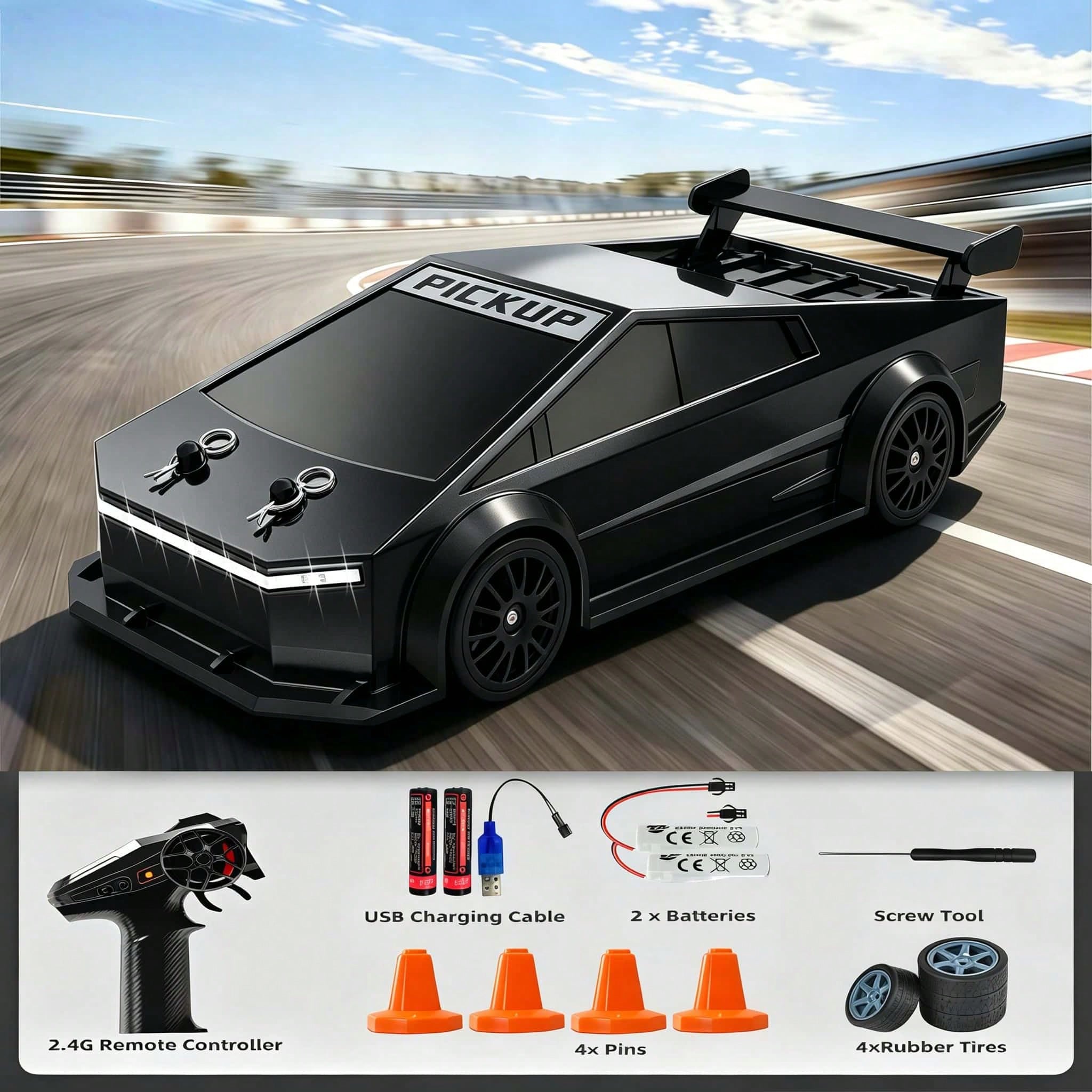 1:24 Scale 4WD RC Drift Car –  - Rc Drift Car 1 24 Scale 4Wd ulasan dan harga
