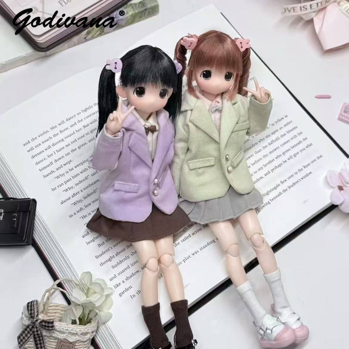 Blythe/OB22/24/azone Doll Clot - Bjd Doll 1 6 Full Set With Clothes ulasan dan harga