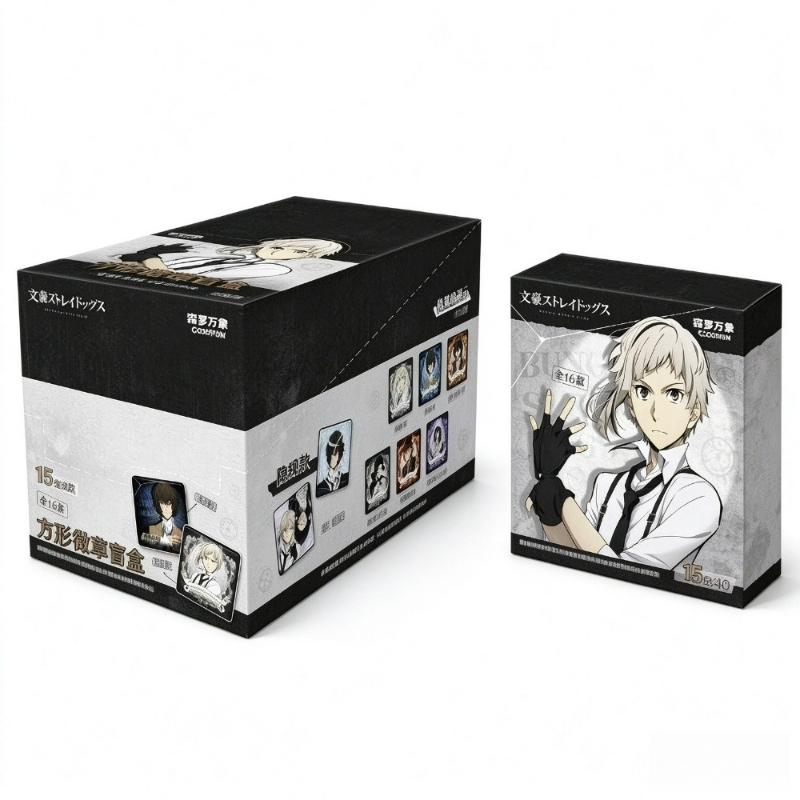 Bungo Stray Dogs Square Badge  - Anime Action Figure Blind Box ulasan dan harga