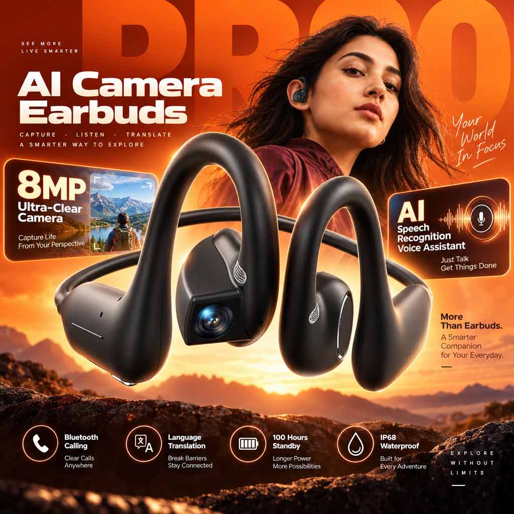 AI Smart Camera Earbuds Blueto - Video Games ulasan dan harga