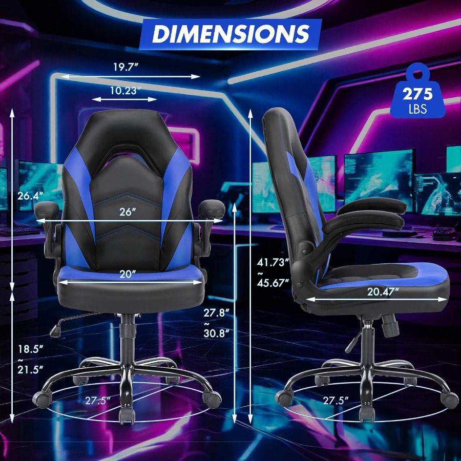 Computer Desk Chair, Lumbar Su - Video Games ulasan dan harga