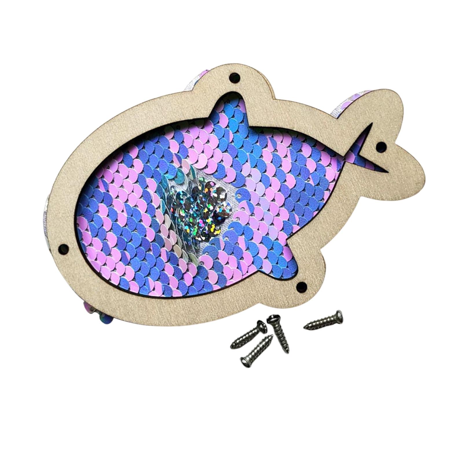 Kids Busy Board Fish Sequin Wo - Montessori Wooden Busy Board Toddler ulasan dan harga